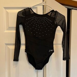 Black Glitter Girls Leotard